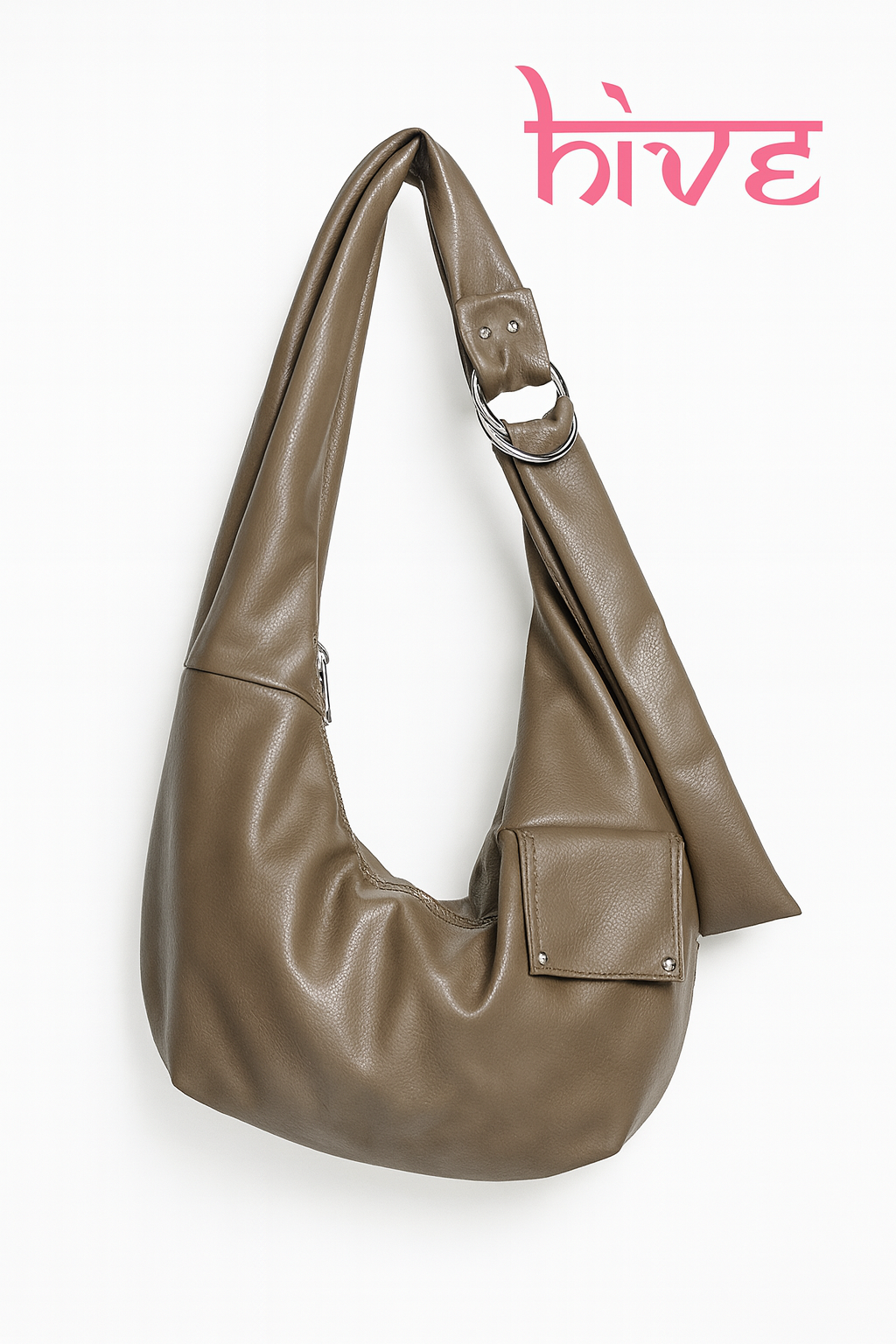 Noir Knot Faux Leather Bag (earthy brown)