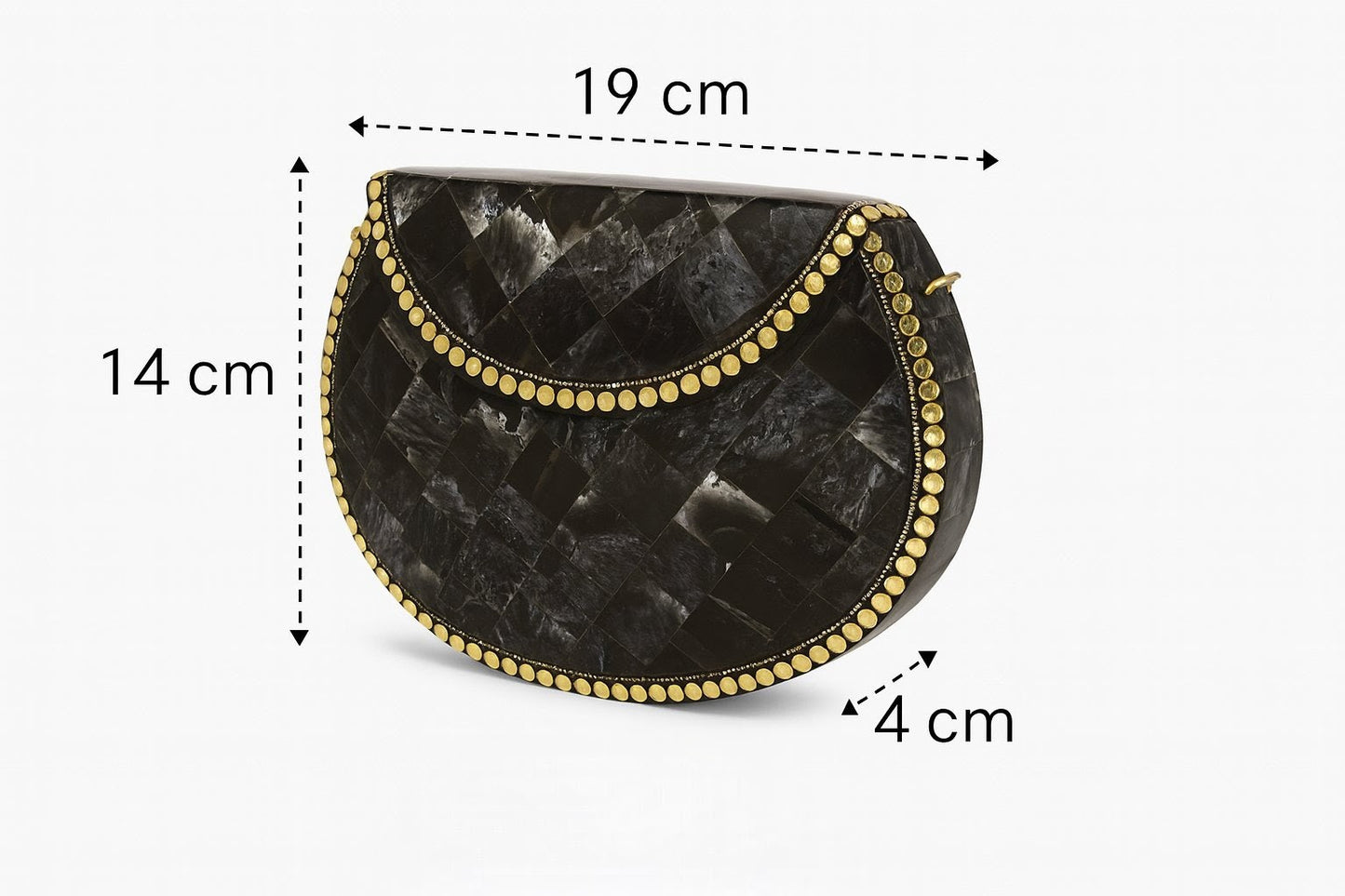 Midnight Pearl Resin Purse