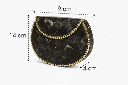 Midnight Pearl Resin Purse