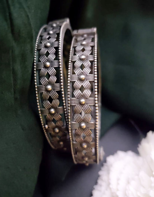 Oxidized Charm Bangles