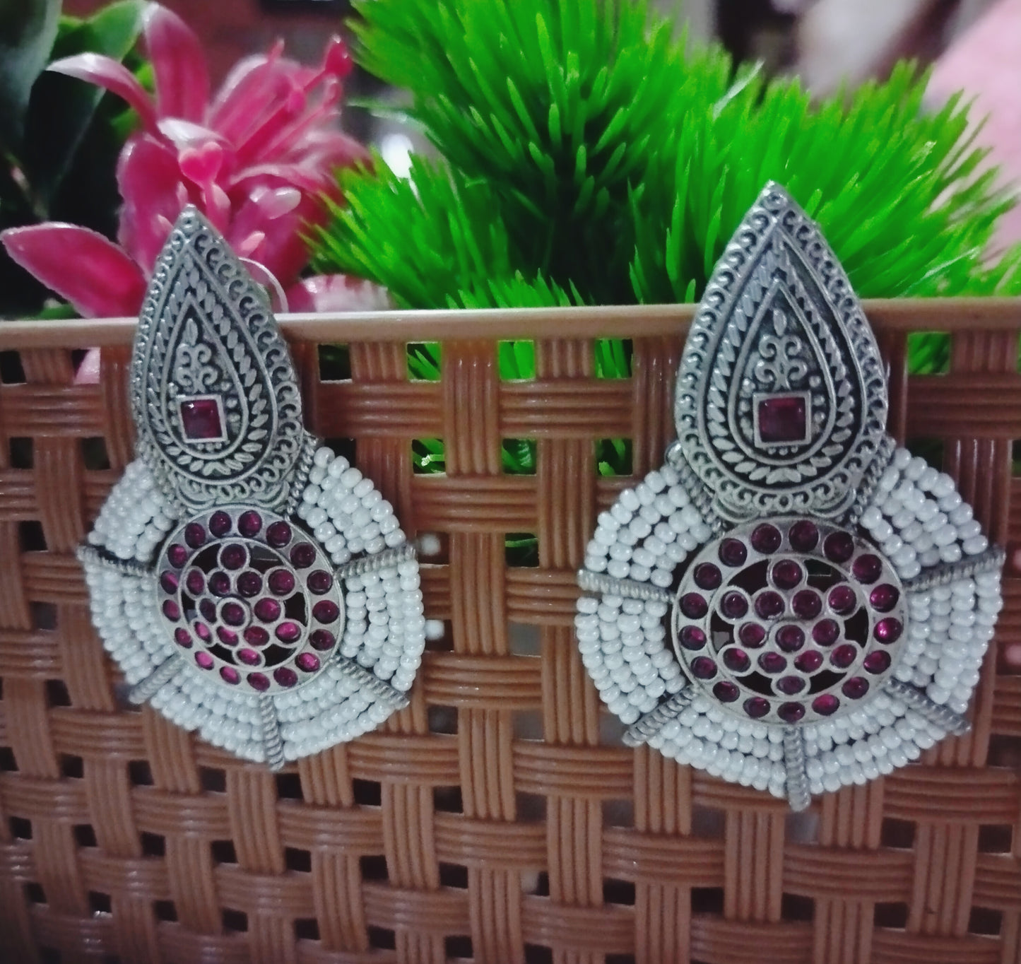 Kundan Circle Drops