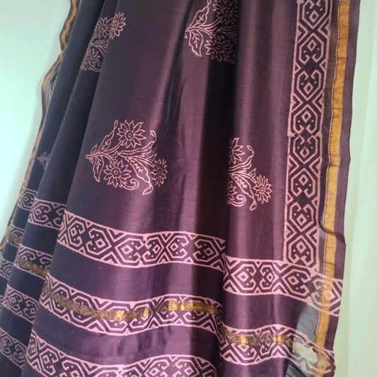 Block Printed Saree