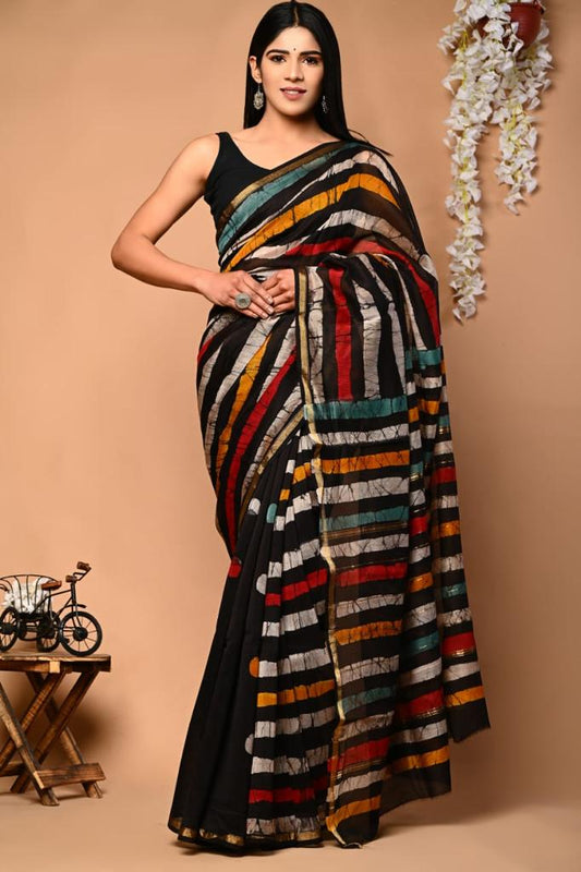 Hand Printed Saree