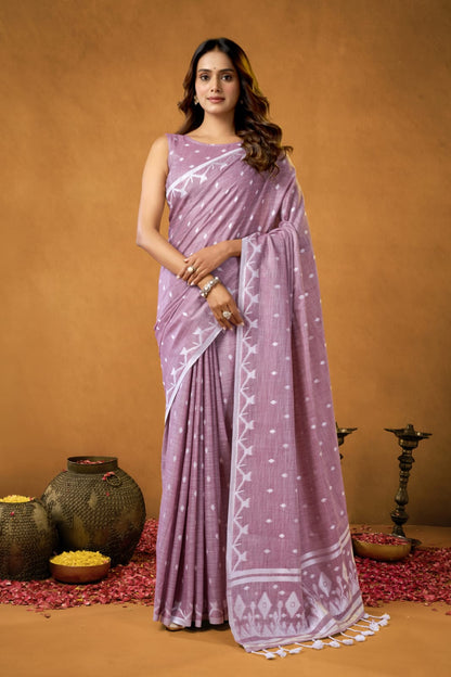 Linen Cotton Saree