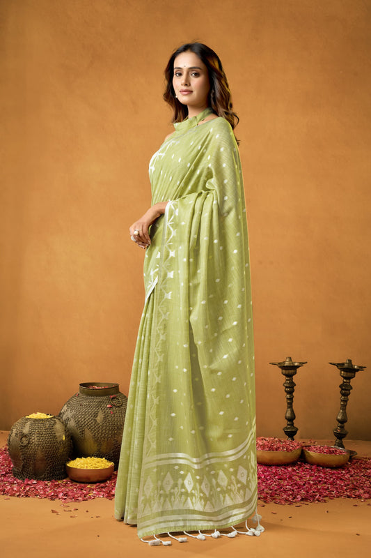 Linen Cotton Saree