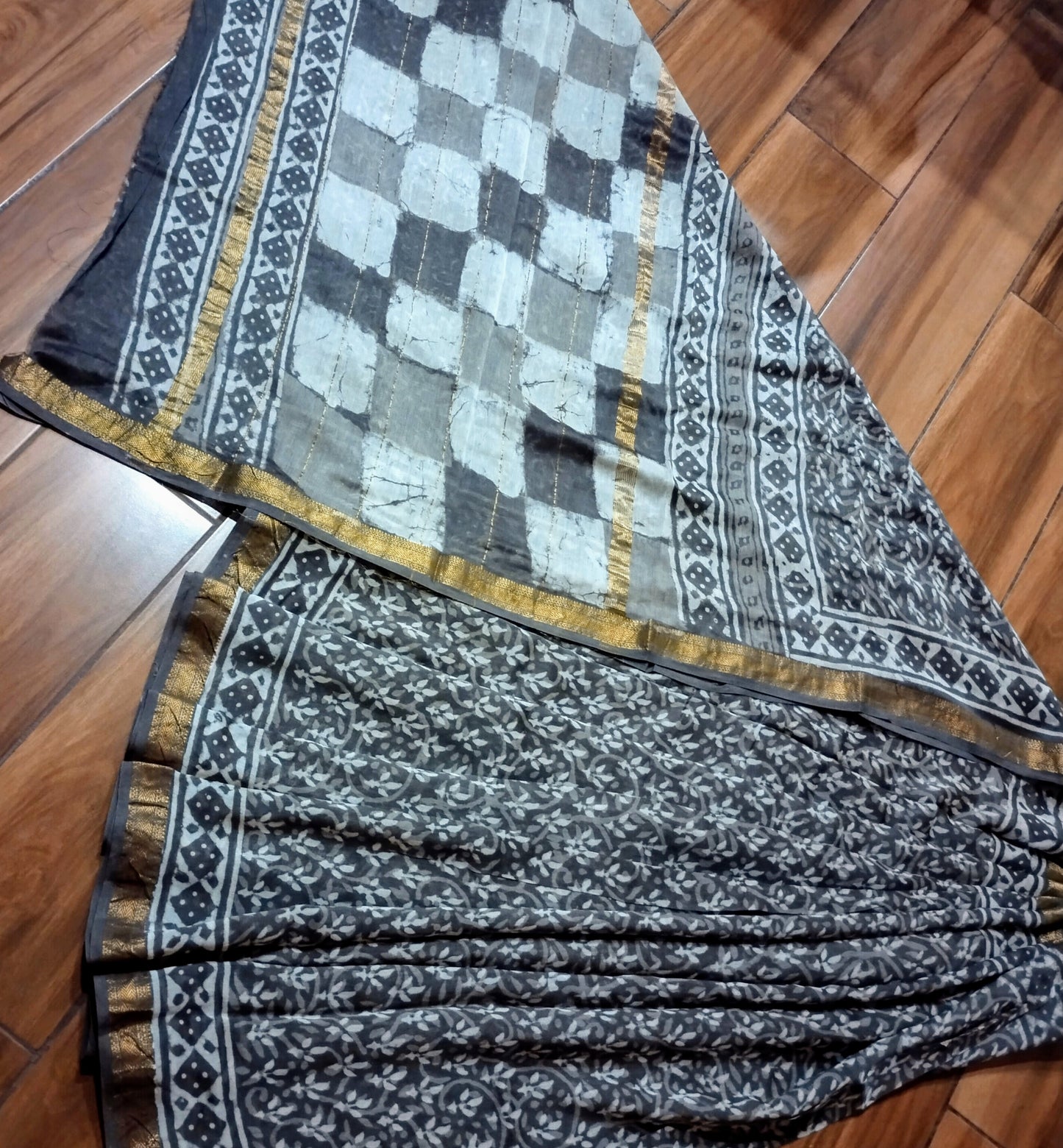 Block Printed Saree