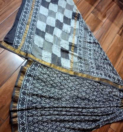 Block Printed Saree