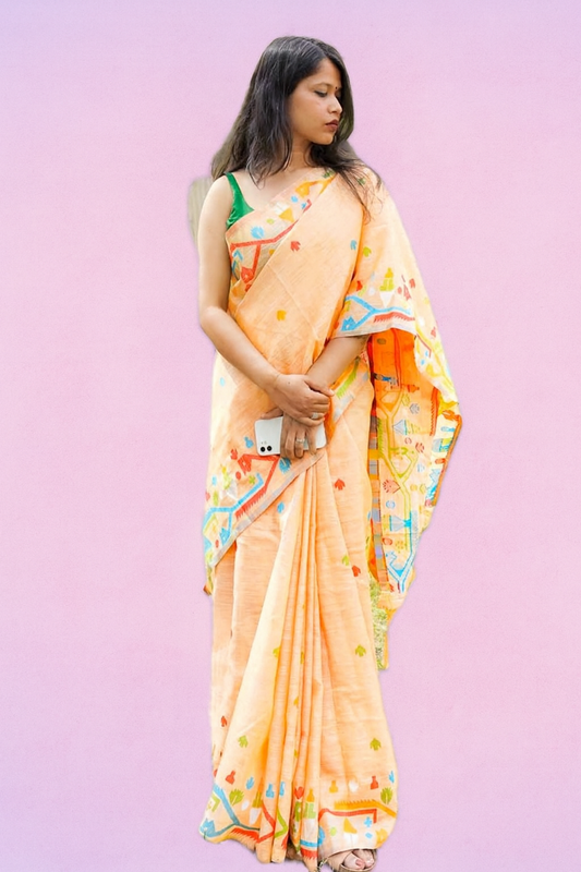 Linen Jamdani Saree
