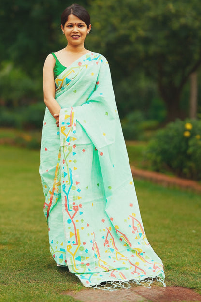 Linen Jamdani Saree