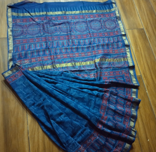 Block Printed Saree
