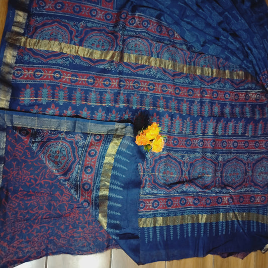 Block Printed Saree