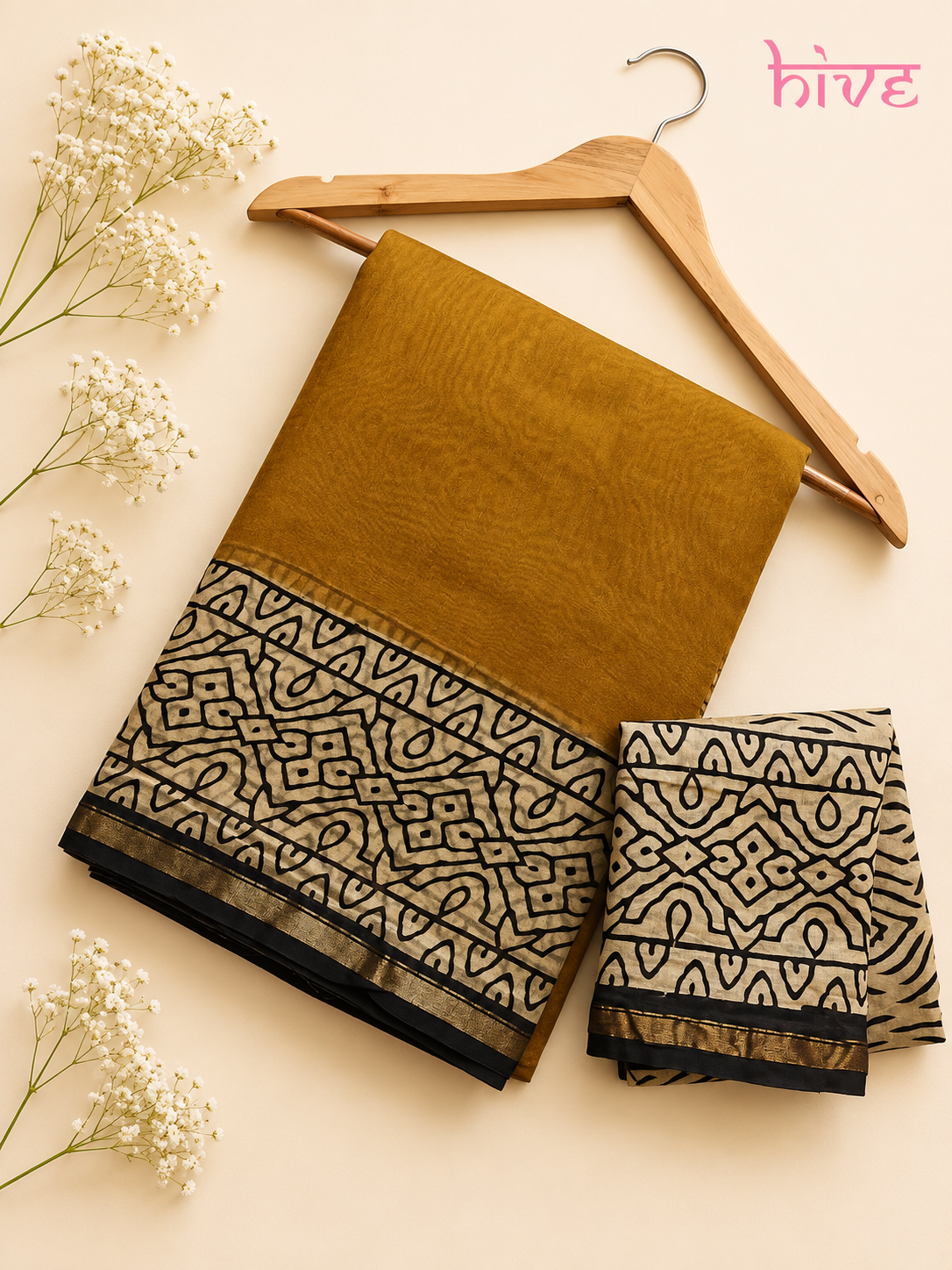 Hand Block Printed Chanderi Silk Saree