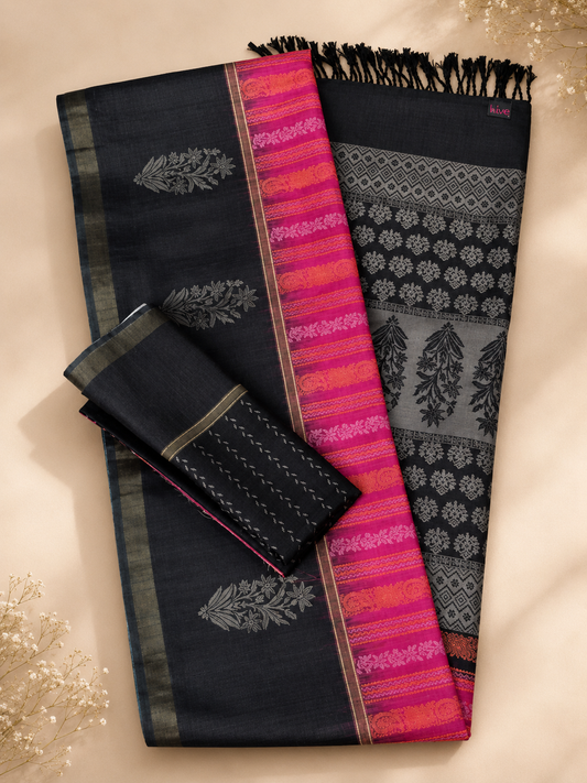 Linen Cotton saree