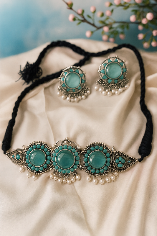 Turquoise Bloom Choker