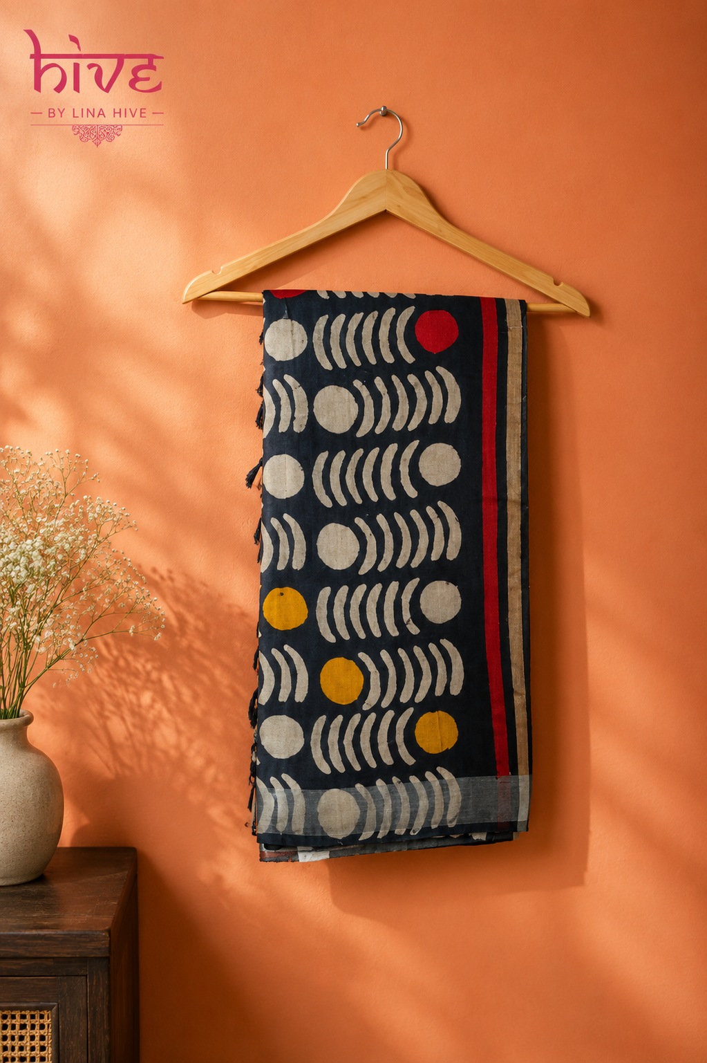 Linen Saree Black