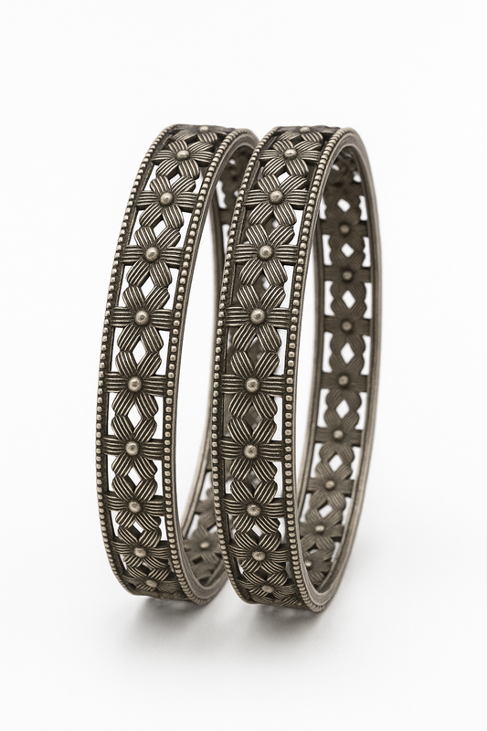 Oxidized Charm Bangles