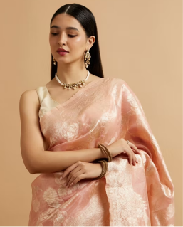 Beige Saree